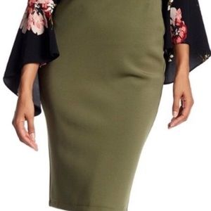 Olive Pencil Skirt